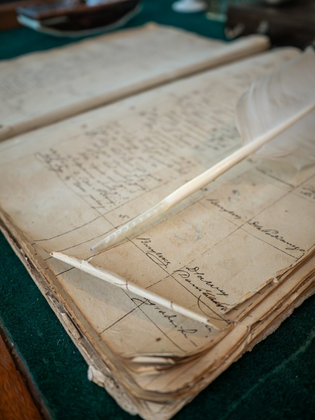old handwritten letters in archive
